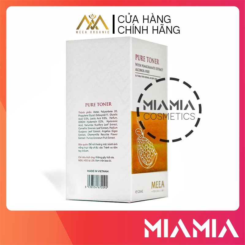 Toner Lựu Đỏ - Nước Hoa Hồng Pure Toner chính hãng MeeA Organic