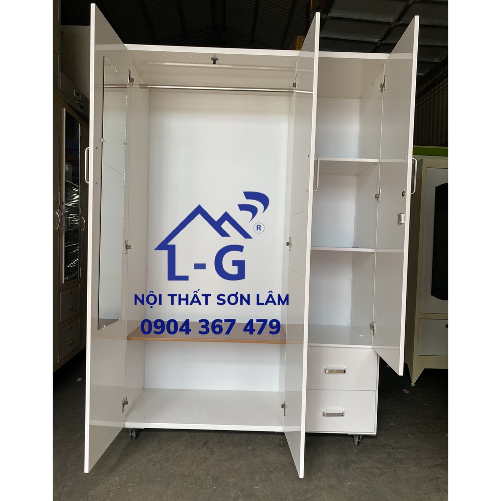 Tủ nhựa đài loan 3 cánh trắng size lớn 1m8 giá rẻ freeship | BigBuy360 - bigbuy360.vn