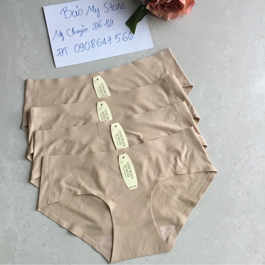 Quần lót nữ su có lỗ thông hơi siêu mát thoải mái Trắng/Da/Đen [cho chọn màu | BigBuy360 - bigbuy360.vn