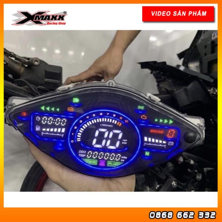 Đồng hồ điện tử 2021 PLUS gắn Wave Alpha, Wave S , Wave RS , Wave 50cc full led lcd ( đối chiếu mẫu gống hình)