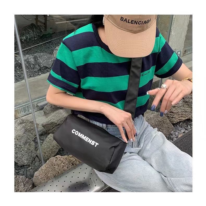 Túi Đeo Vai Thể Thao Vải Canvas In Chữ Thời Trang Mùa Hè 2022