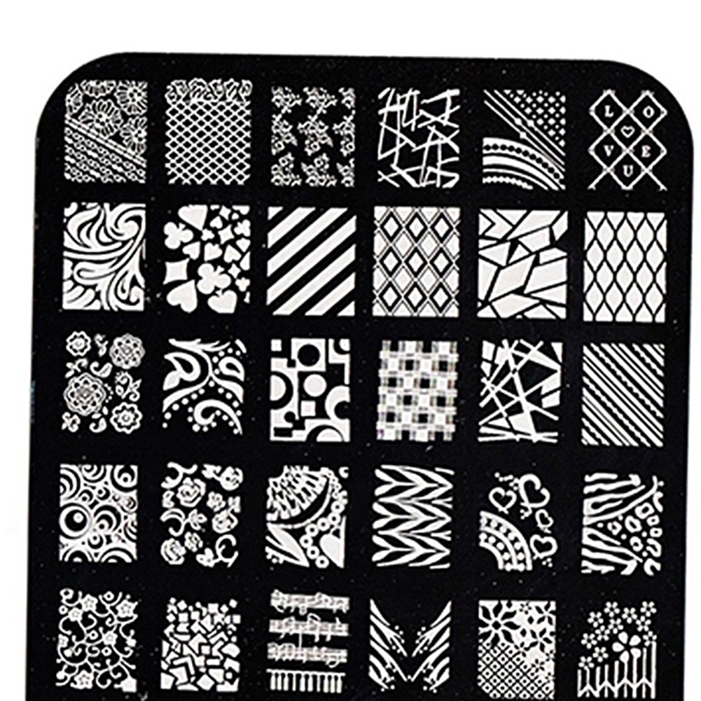 Khuôn In Họa Tiết Trang Trí Móng Tay Hình Hoa Trái Tim