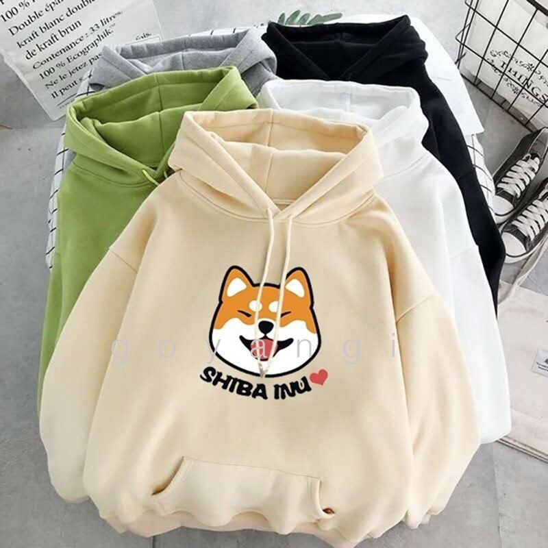 Áo hoodie Shiba Inu nam nữ unisex form rộng oversize phong cách ulzzang hàn quốc