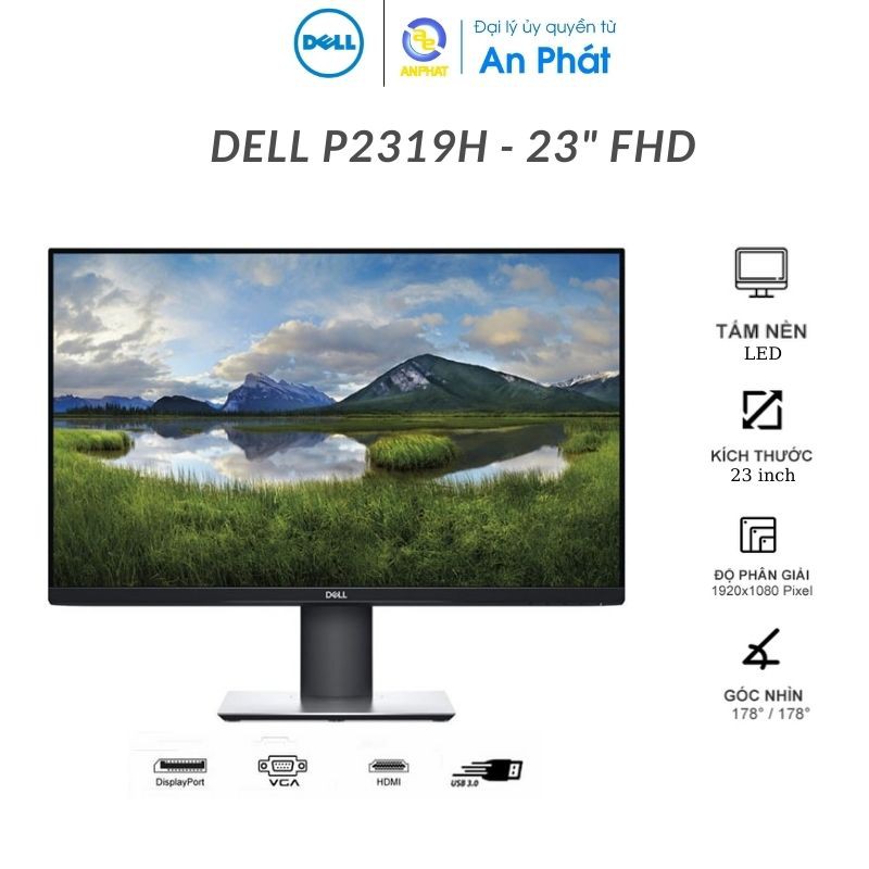 [Mã ELMALL10 giảm 10% đơn 500K] Màn hình máy tính Dell P2319H 23'' FHD 60Hz- Hàng chính hãng BH 36 tháng