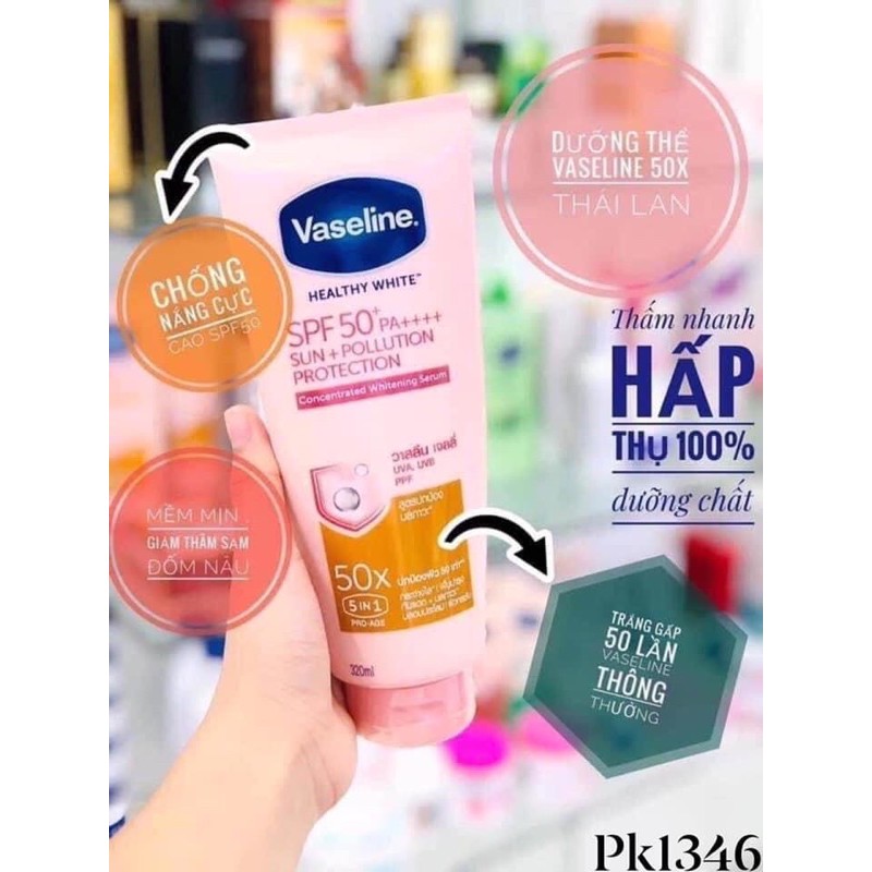 [Giá Sốc] Sữa Dưỡng Thể Trắng Da Vaseline 50x