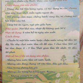 Nước tắm thảo dược Dao Đỏ cho bé