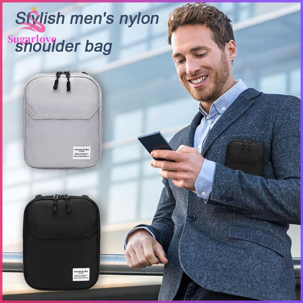 Beautiful ❤SG Nylon Men Messenger Bag Casual Business Solid Shoulder Crossbody Handbag