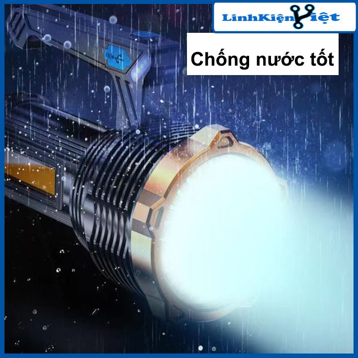 Đèn pin T712 led COB 10W đèn làm việc sạc USB siêu sáng đèn LED cắm trại báo dung lượng pin