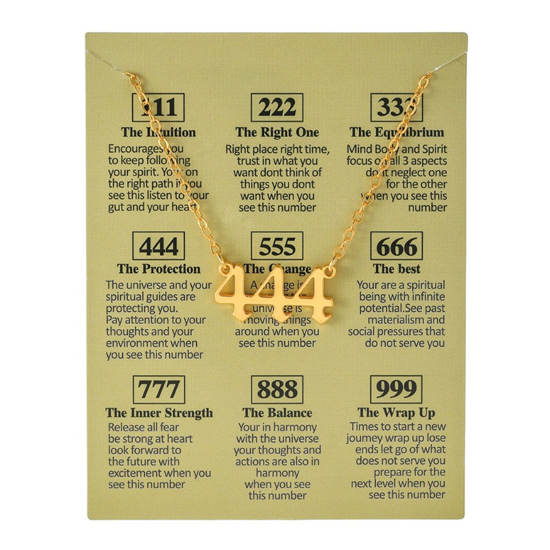 Vòng cổ bằng thép không gỉ mặt dây hình số may mắn 111 222 333 444 555 666 777 888 999 thời trang