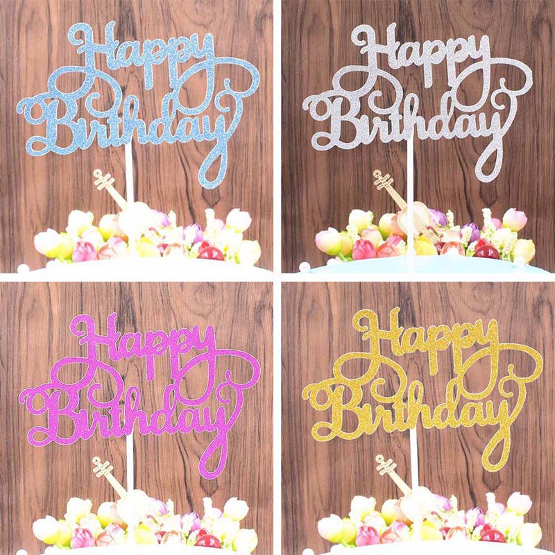 Que Cắm Trang Trí Bánh Kem Chữ Happy Birthday Sáng Tạo Dành Cho Trẻ Em Và Người Lớn