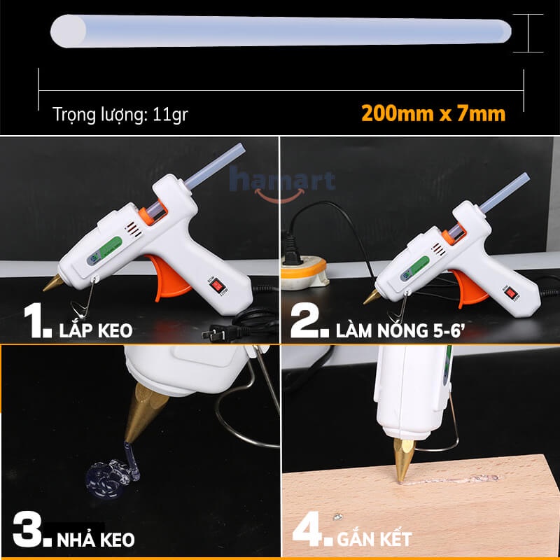 Keo Nến Nhỏ Dùng Cho Súng Bắn Keo Nến Trong Suốt Gắn Linh Kiện Đồ Vật Chất Lượng Cao