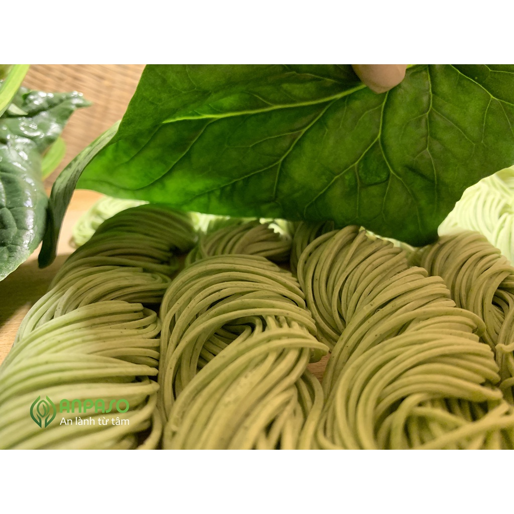 COMBO ĂN DẶM Cho Bé Mì rau Organic hữu cơ Anpaso Cải bó xôi và Mầm lúa mạch bổ sung chất xơ, cải thiện táo bón 300gx2