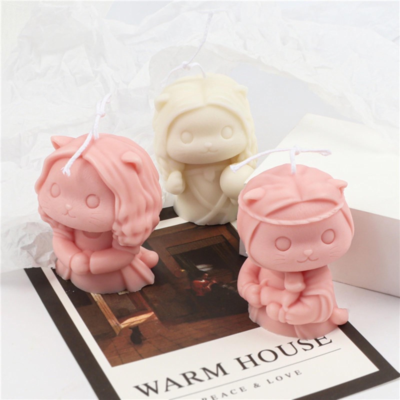 Khuôn Silicon Làm Bánh Hình Mèo Dễ Thương 6 Kiểu Khác Nhau