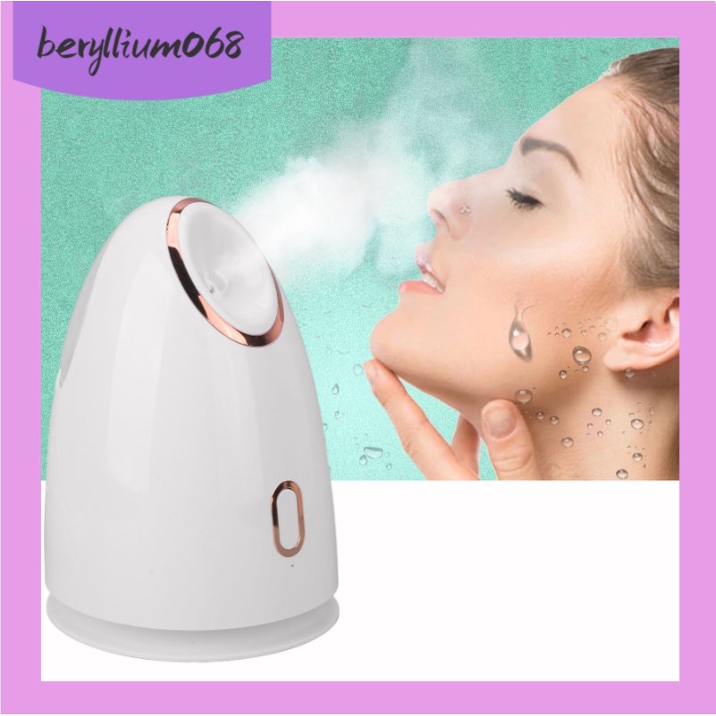 🧁Beryllium068 Máy Xông Hơi Mặt Mini Cao Cấp Công Nghệ Nano nóng ẩm làm sạch lỗ chân lông Thiết bị da với bình chứa nước 100ml US Cắm 110V