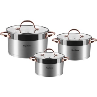 BỘ 3 NỒI INOX NAGAKAWA NAG1352