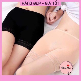Quần đùi mặc váy cotton chân ren