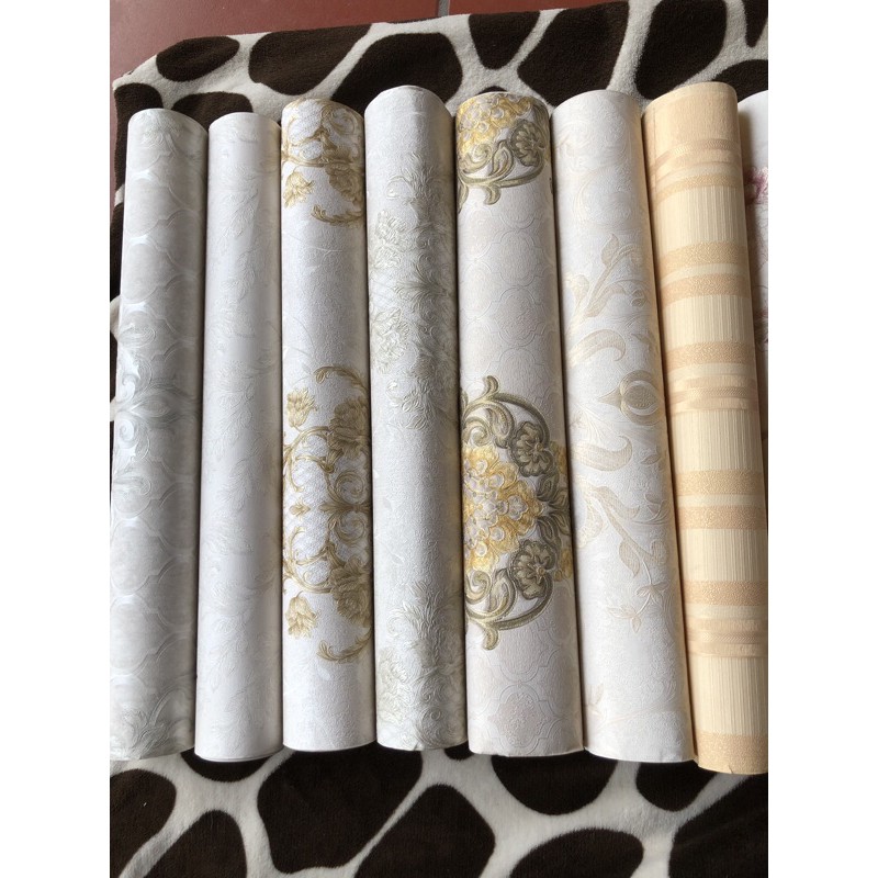 Thanh lý xả kho giấy dán tường khổ 53cm*10 mét dán keo sữa giấy dày đẹp vân nổi | BigBuy360 - bigbuy360.vn