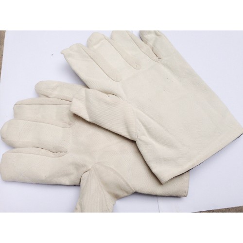 Combo 10 Đôi Găng Tay Vải Bạt Trắng, Găng Tay Thợ Hàn, Găng Tay Cơ Khí