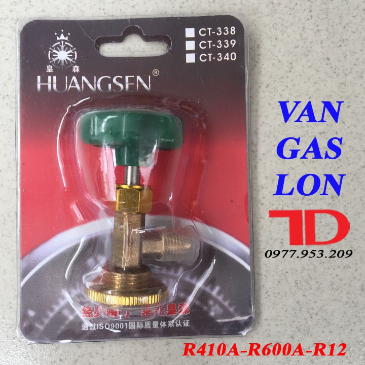 Van GAS lạnh Lon R410A R600A R12 HONGSEN