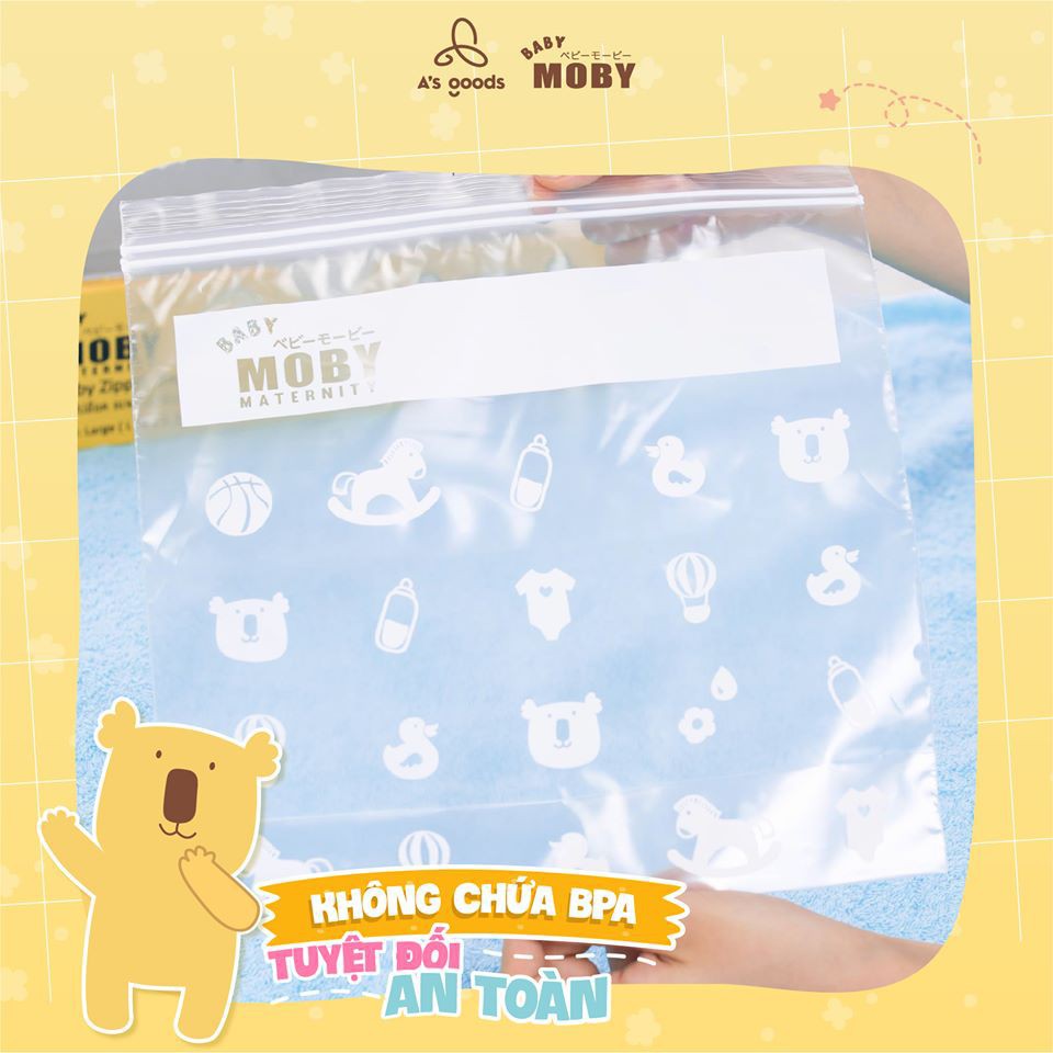 Túi Zip Đa Năng MOBY (Hộp 24 Túi) Size L 26x26,5x8 cm