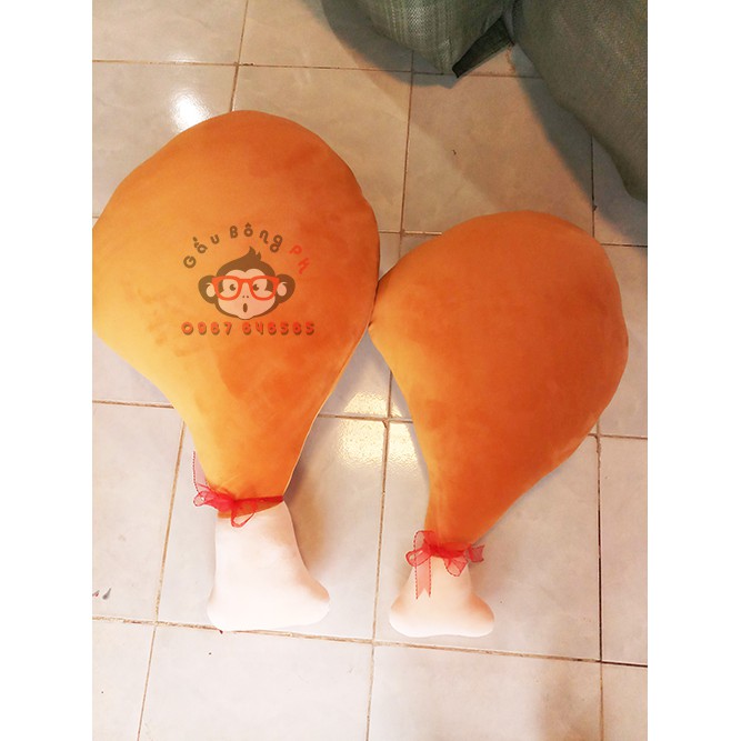 Gấu bông đùi gà cao 1m vải cao cấp mịn