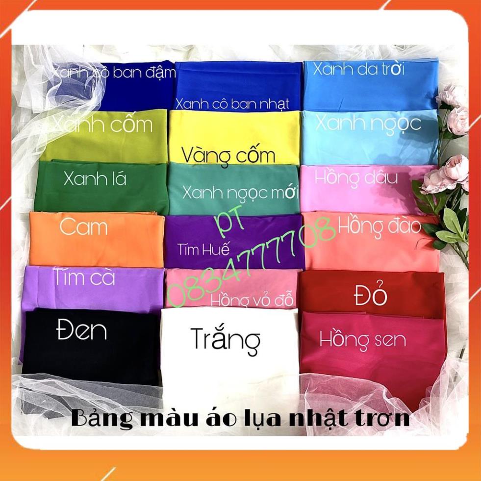 Aó dài may sẵn sale giá sập sàn _ áo dài trơn các màu cổ cao và cổ tròn đủ size