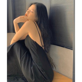 ĐẦM MAXI ĐEN XẺ TÀ HỞ LƯNG