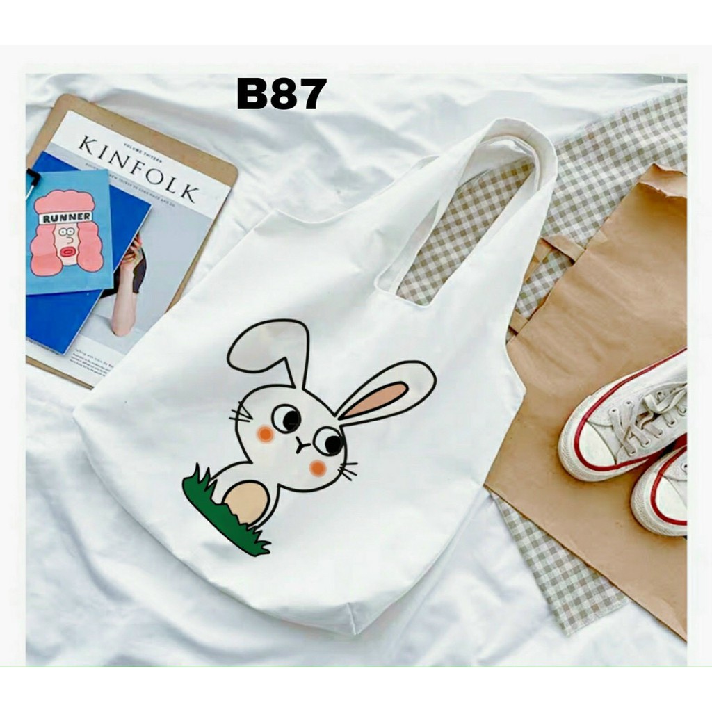 Túi Canvas Hoạ Tiết Hoạt Hình Siêu Cute