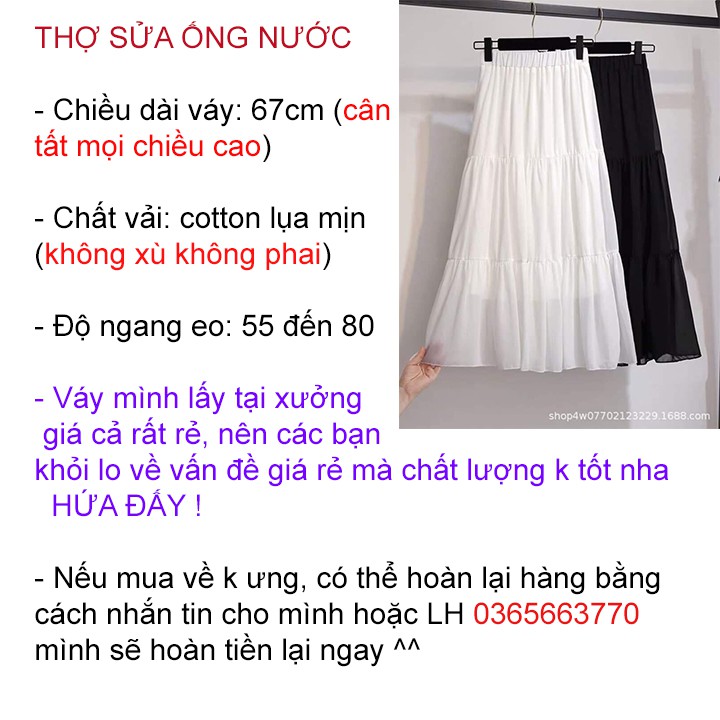[ Mã FADIRECT5K giảm 5K đơn bất kỳ] Chân váy🦋SALE🦋 Dáng dài vintage siêu hot obiking hai màu đen trắng V13 | BigBuy360 - bigbuy360.vn