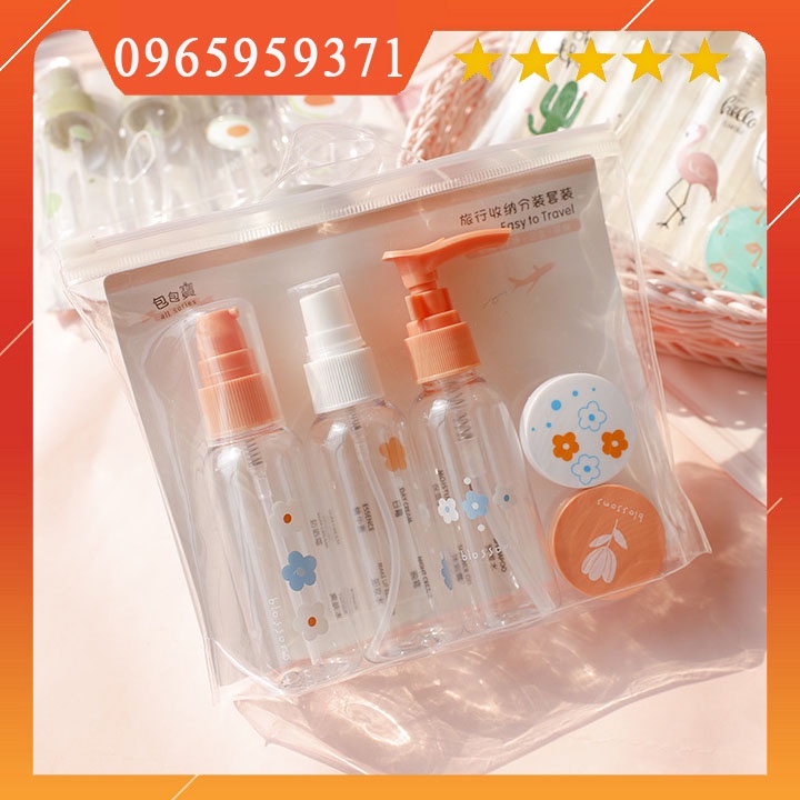 Bộ chiết mỹ phẩm 5 món du lịch tiện dụng