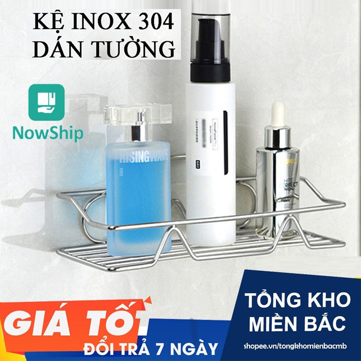 Kệ nhà tắm inox chống gỉ ( LOẠI CÓ MÓC TREO)