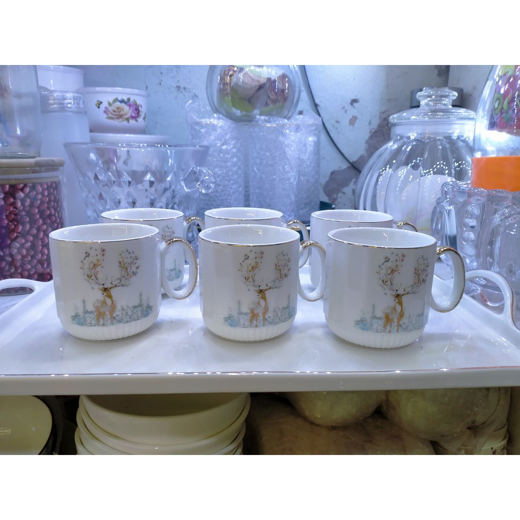 SET 6 CỐC KÈM KHAY SỨ CAO CẤP HÀNG ĐẸP , GIÁ RẺ