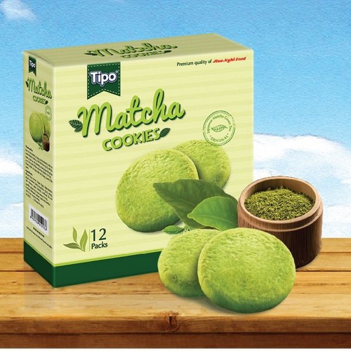 Bánh quy trà xanh Tipo Matcha Cookies hộp 90g