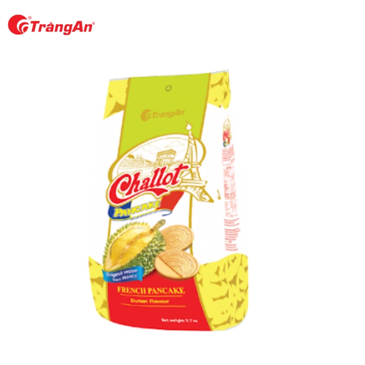 Tràng An - Bánh cookie Pháp Challot 275g, vị sầu riêng, thơm bùi, giòn xốp