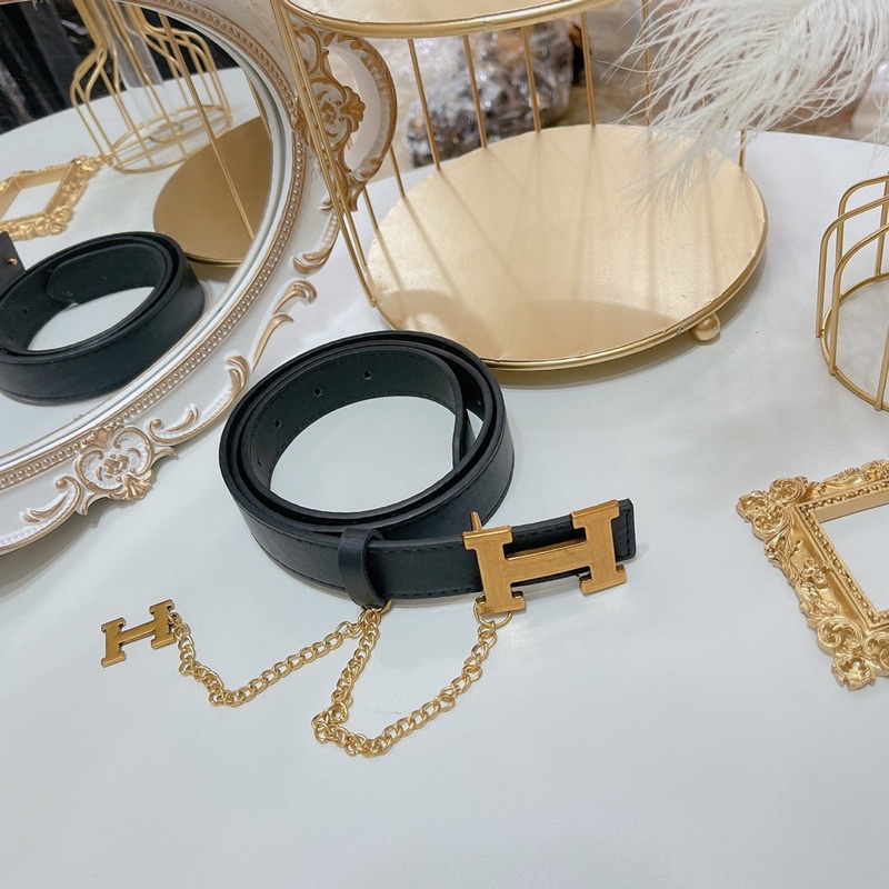 Dây lưng da nữ, Thắt lưng da mặt khóa hàng nữ nhiều mẫu   MNO Accessories AS30