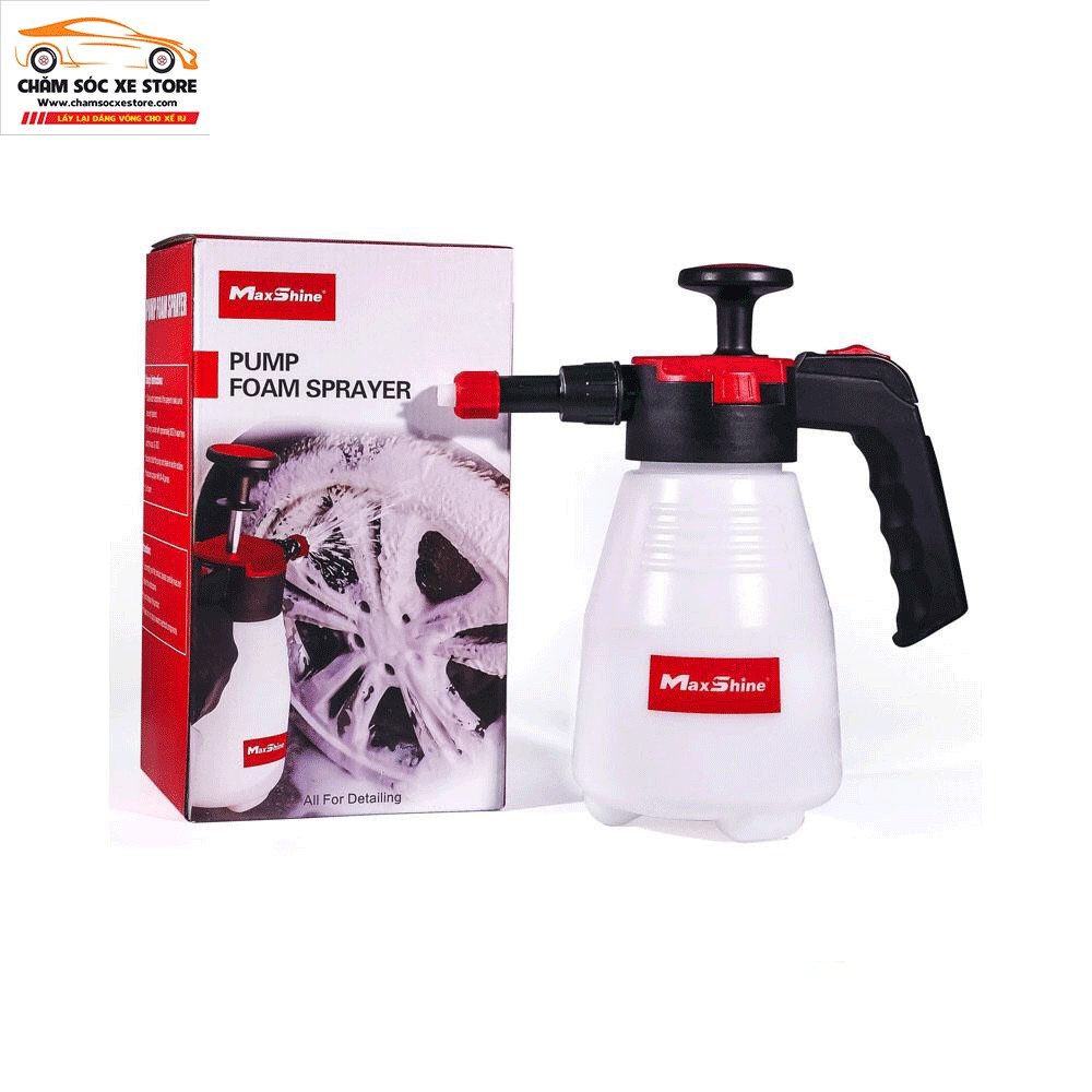 Bình phun cầm tay bọt tuyết tiện ích Maxshine Pump Foam Sprayer 1,5 lít (SFS001)