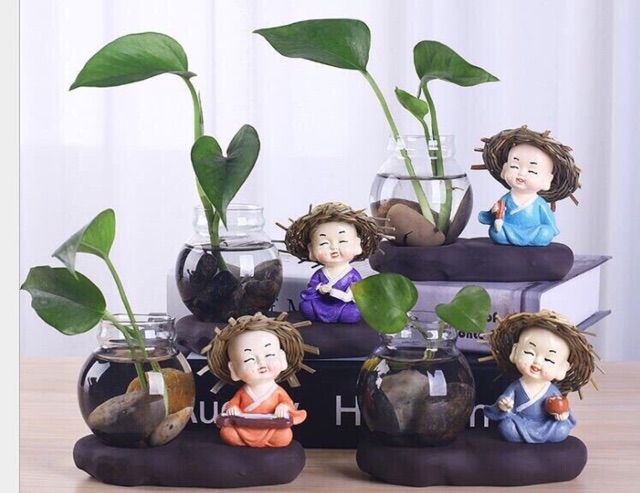 Bộ tượng 4 phong thuỷ tâm linh tứ không, kèm bình hoa | BigBuy360 - bigbuy360.vn