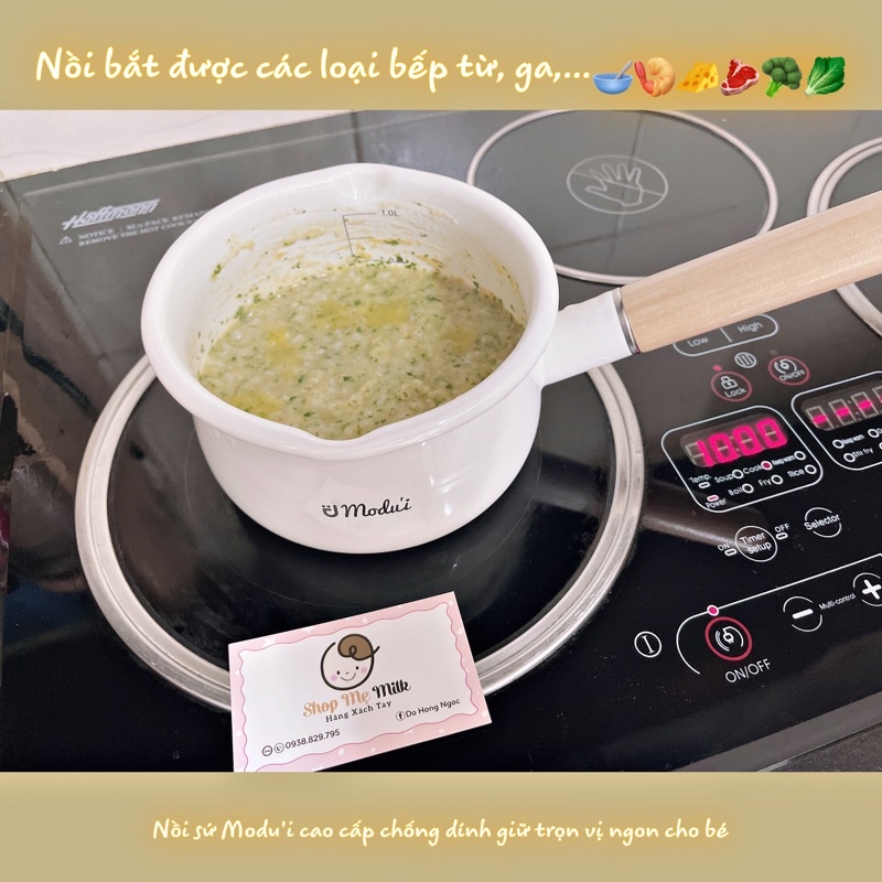 Nồi sứ Modui nấu cháo cao cấp TẶNG KÈM QUÀ CHO BÉ