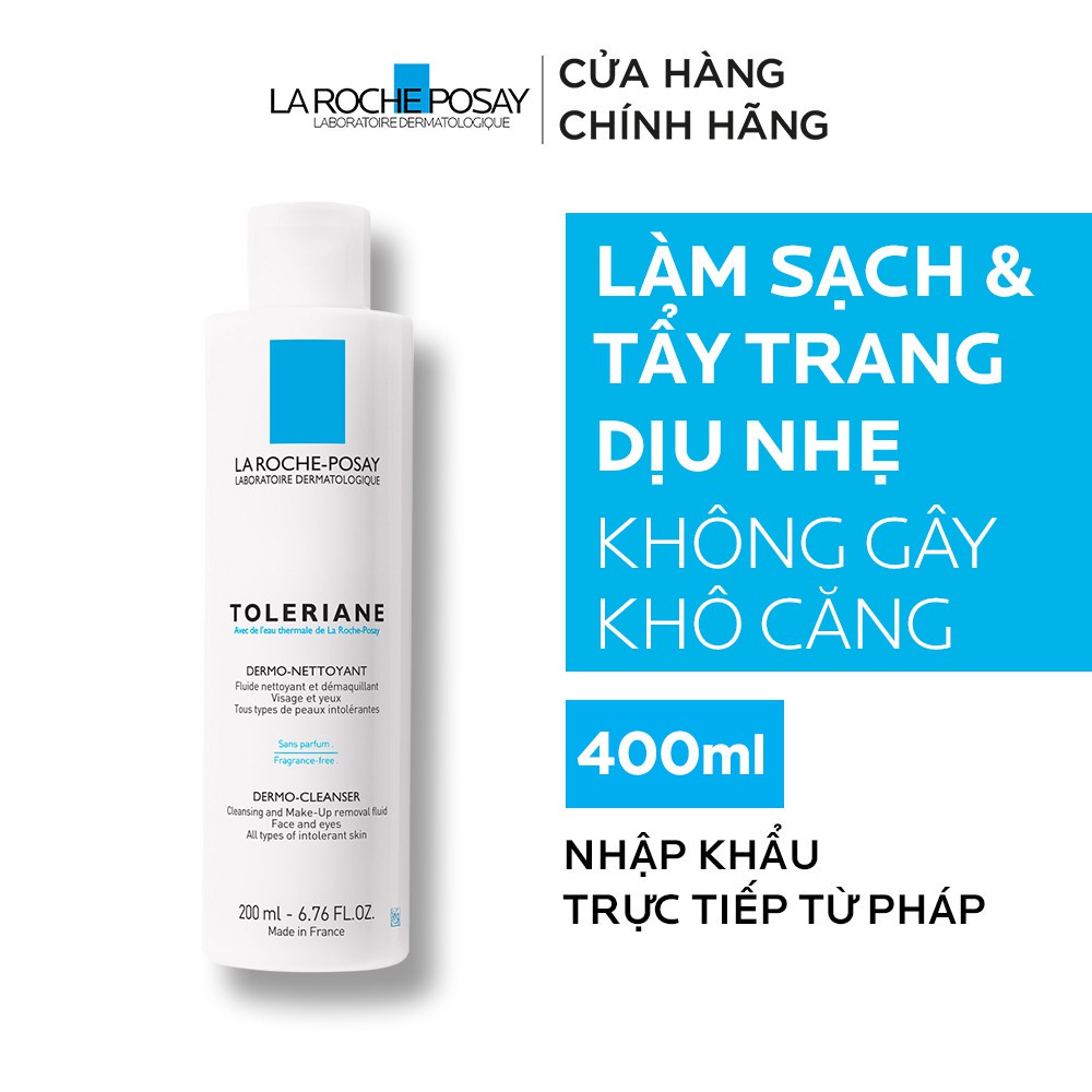 [Mã FMCGMALL -8% đơn 250K] Sữa rửa mặt và tẩy trang dành cho da nhạy cảm La Roche-Posay Toleriane Dermo-Cleanser 200ml | BigBuy360 - bigbuy360.vn