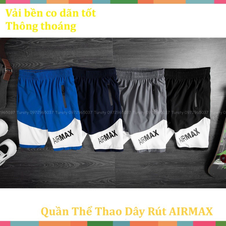 Quần Đùi Nam AirMax Mẫu Quần Short Nam Dáng Thể Thao Có Dây Rút Hàng Đẹp Co Giãn webershop9