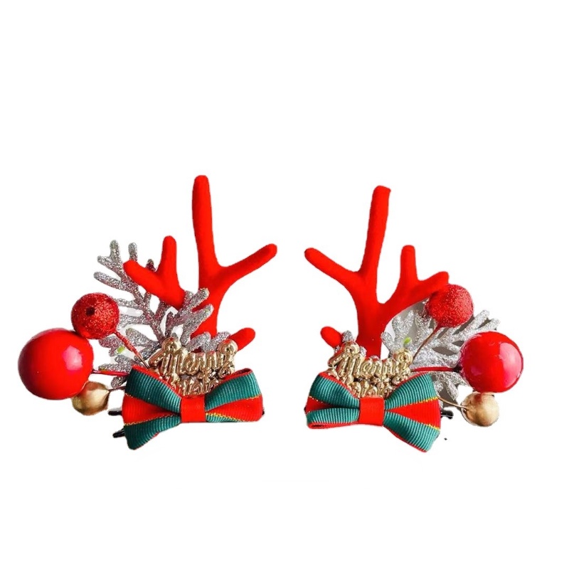 Kẹp tóc hình sừng tuần lộc dễ thương cho bé gái