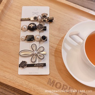 Kẹp Tóc Ngọc Trai Nữ Hàn Quốc Set 5