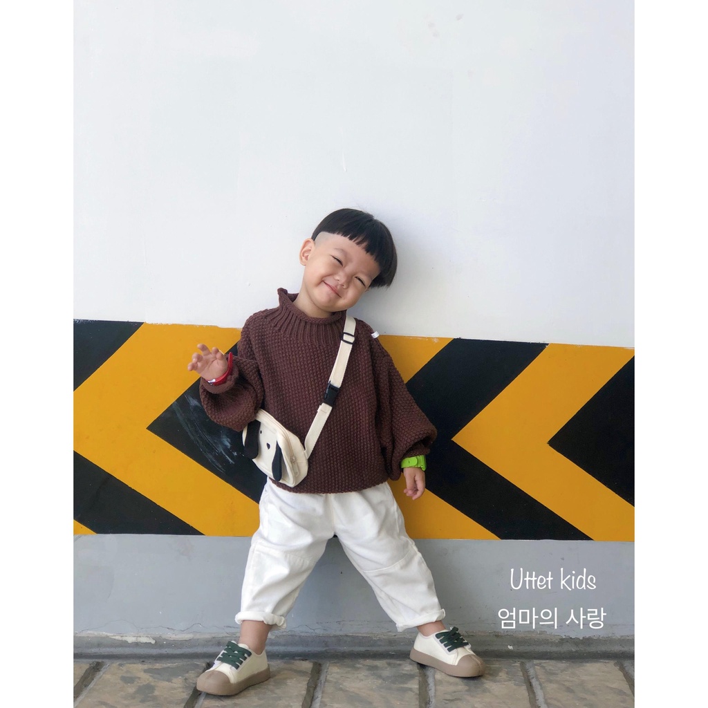 ÁO LEN CỔ CAO FORM RỘNG DÀNH CHO BÉ GÁI VÀ BÉ TRAI PHONG CÁCH HÀN QUỐC