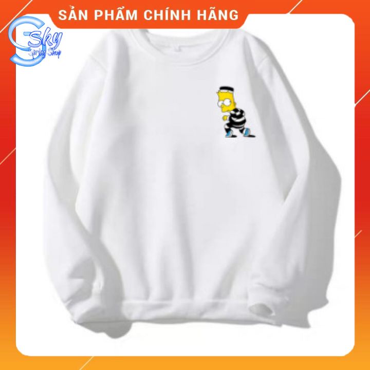 ÁO SWEATER UNISEX NAM NỮ  FORM RỘNG in HÌNH BART SIMPSON SIÊU PHONG CÁCH