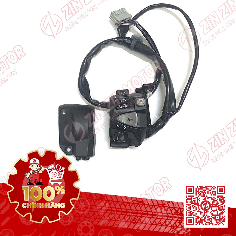 Cùm Công Tắc Trái CB650F 35200-MJE-DF1 Có Hazzard Gắn Vario, Click, Satria, Sonic Chính Hãng Honda