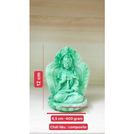 Tượng quan âm 2 mặt xanh