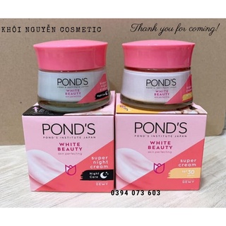 Kem Dưỡng Da Ponds White Beauty Ngày Và Đêm Trắng Hồng Rạng Rỡ (50g)