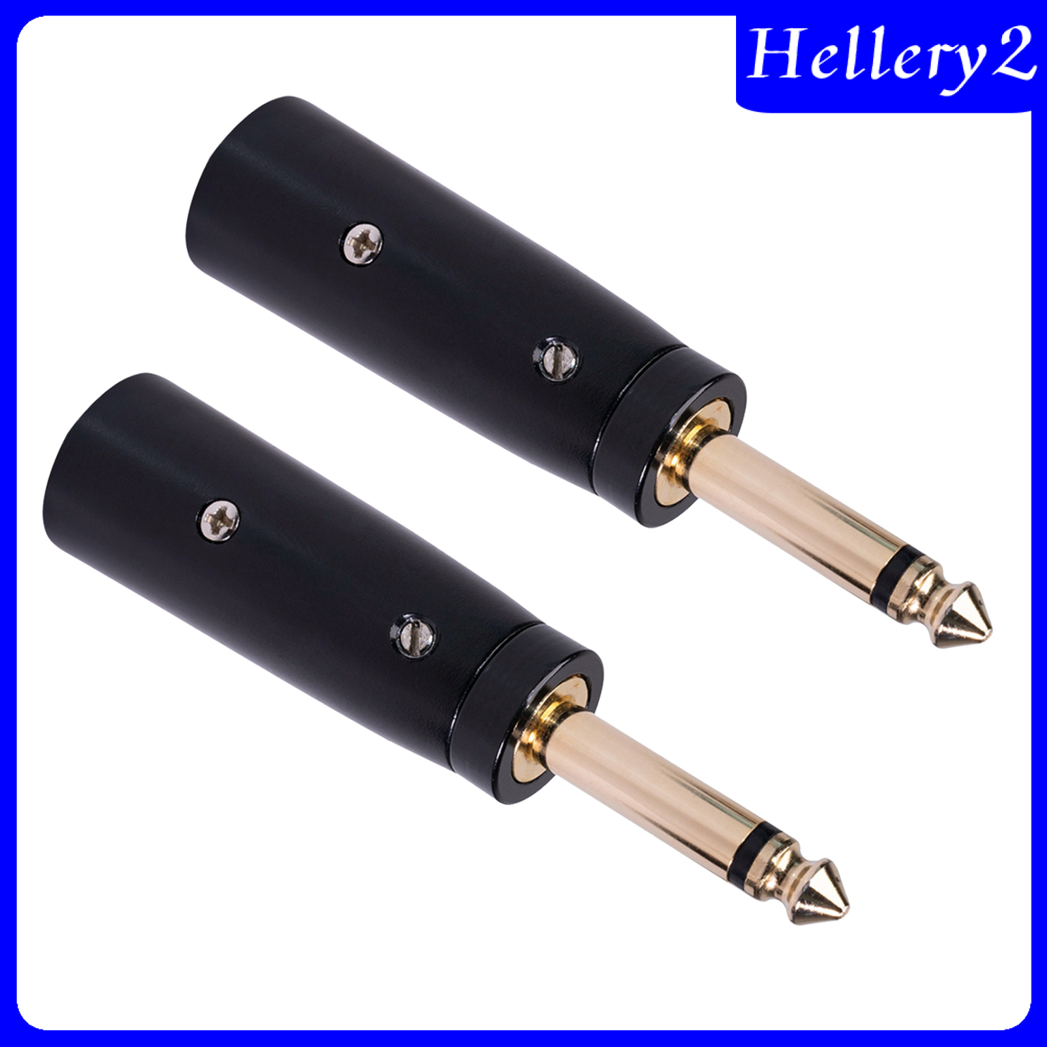 Set 2 Micro 3-pin Xlr Male Sang 1 / 4 "6.35Mm Mono Audio