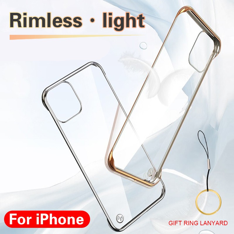 Ốp lưng PC cứng không cạnh viền bảo vệ cho iPhone 13 12 11 Pro Max X XS Max XR 7 8 Plus 6 6s Plus Fashion 6.1 5.8 6.5