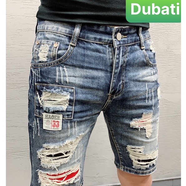QUẦN SHORT LƯNG JEAN NAM LÓT VẢI ĐỎ ĐEN CHẤT BÒ XANH SIÊU HOT - DUBATI FASHION